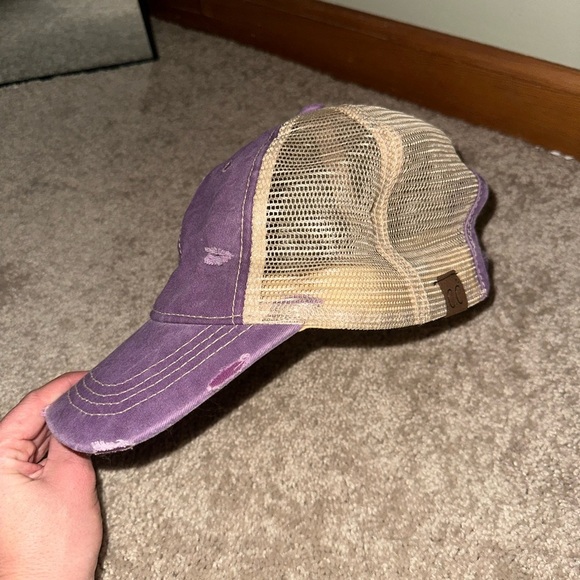 Purple and Tan Trucker Hat - Picture 2 of 6